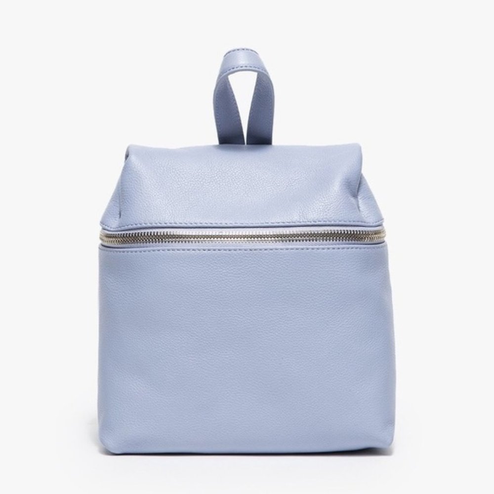KARA - Small Textured Leather Backpack - Lavender